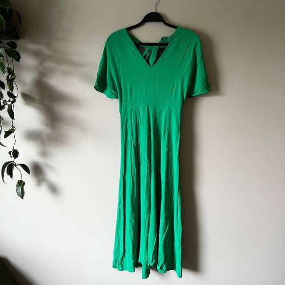 Whistles Zelena green midi dress 2 - Picture 5 of 13